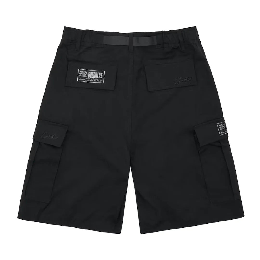 CORTEIZ ALCATRAZ CARGO SHORTS TRIPLE BLACK