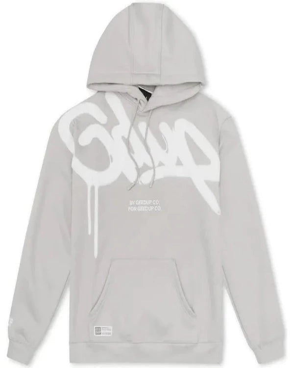 Geedup Handstyle Hoodie "Grey/White"