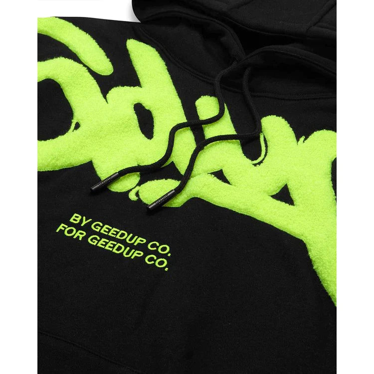 Geedup Handstyle Hoodie "Black/Hyper Yellow"