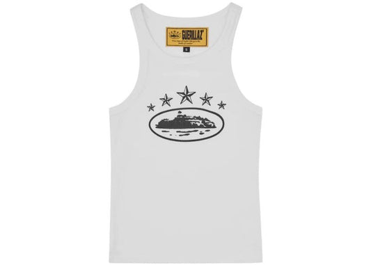 CORTEIZ 5 STARZ ALCATRAZ WOMENS TANK TOP WHITE