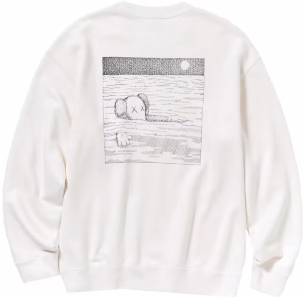 KIDS KAWS X Uniqlo Longsleeve Sweatshirt Off White