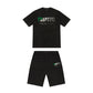 TRAPSTAR CHENILLE DECODED SHORT SET BLACK/GREEN
