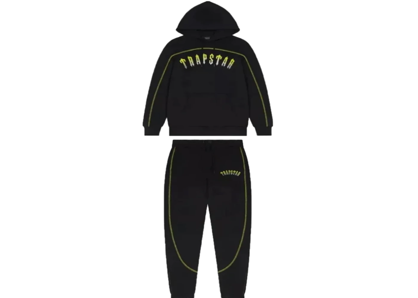 TRAPSTAR X CENTRAL CEE ARCH TRACKSUIT BLACK/YELLOW